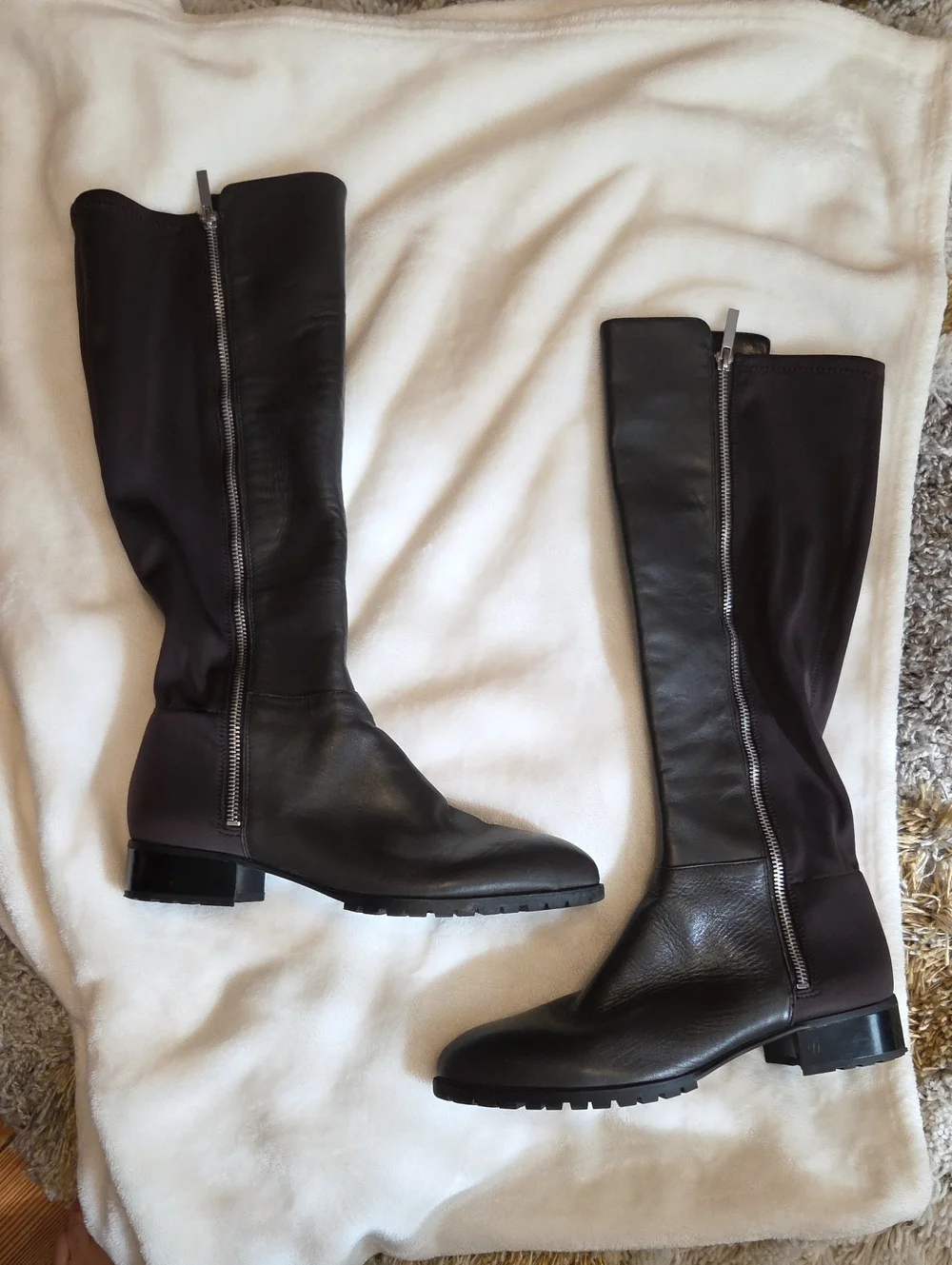 Nine West Black Over-the-Knee Zip Riding Boots